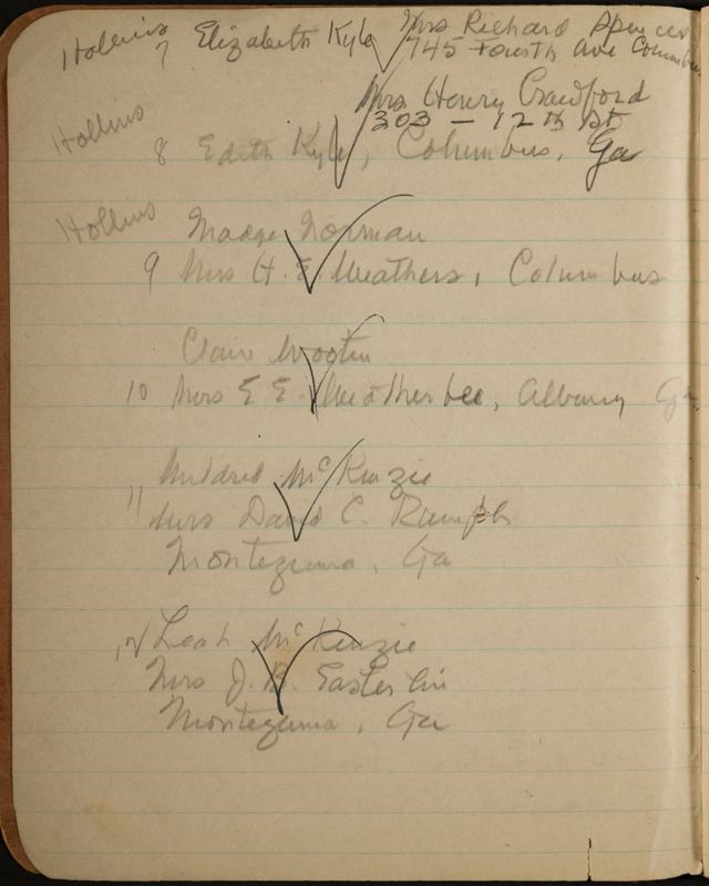 c. 1943 Philomathean Room Notebook Image