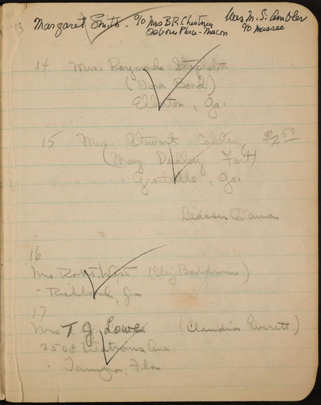 c. 1943 Philomathean Room Notebook Image