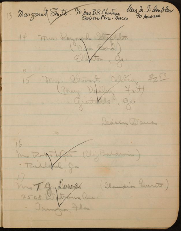 c. 1943 Philomathean Room Notebook Image