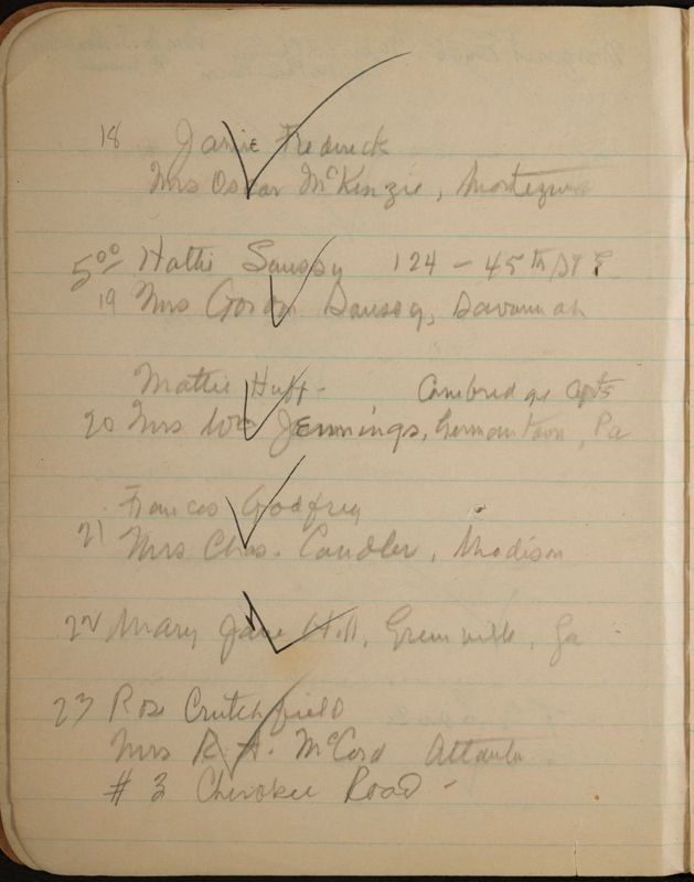 c. 1943 Philomathean Room Notebook Image