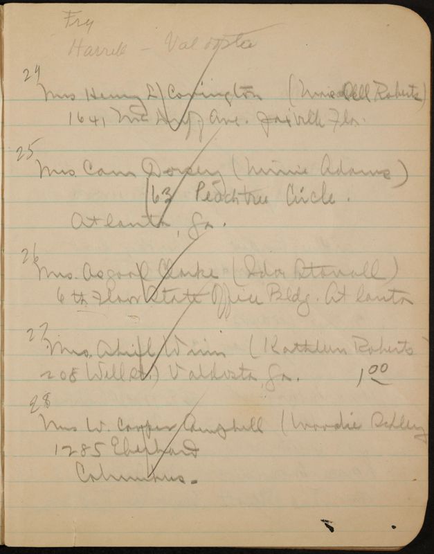 c. 1943 Philomathean Room Notebook Image