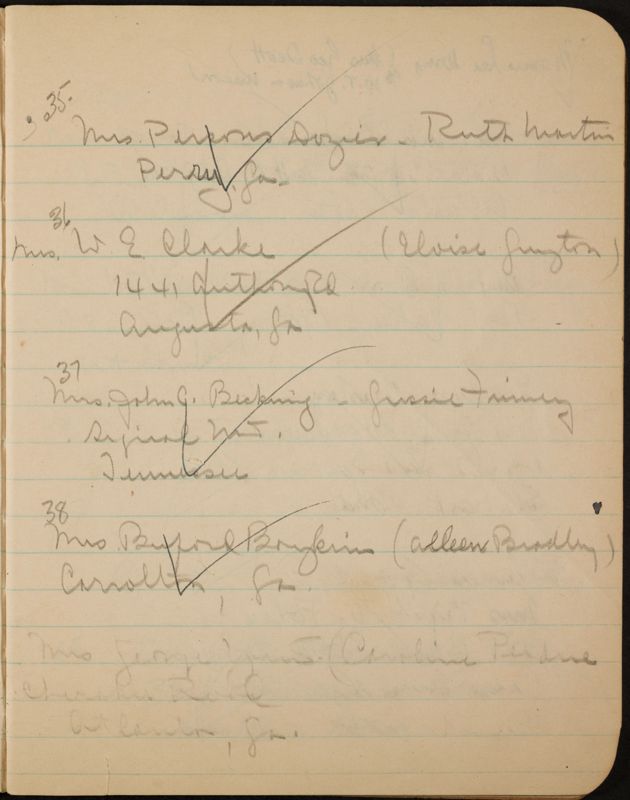 c. 1943 Philomathean Room Notebook Image