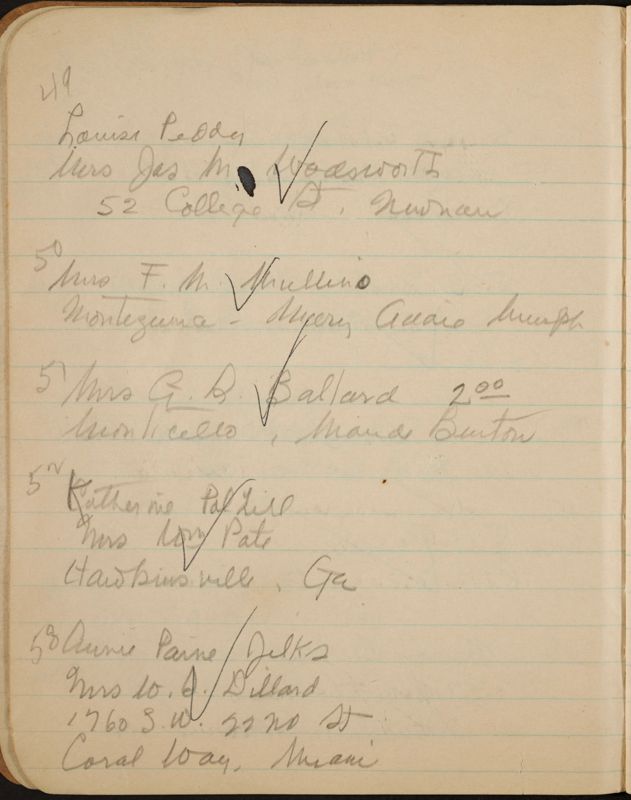 c. 1943 Philomathean Room Notebook Image