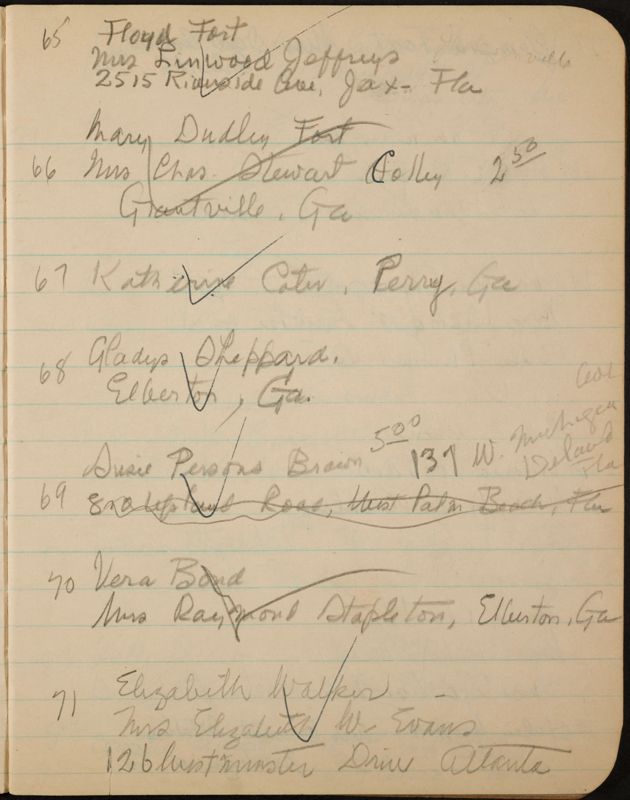 c. 1943 Philomathean Room Notebook Image