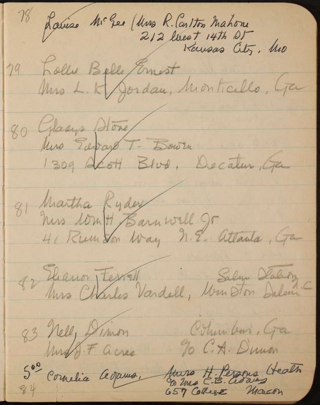 c. 1943 Philomathean Room Notebook Image