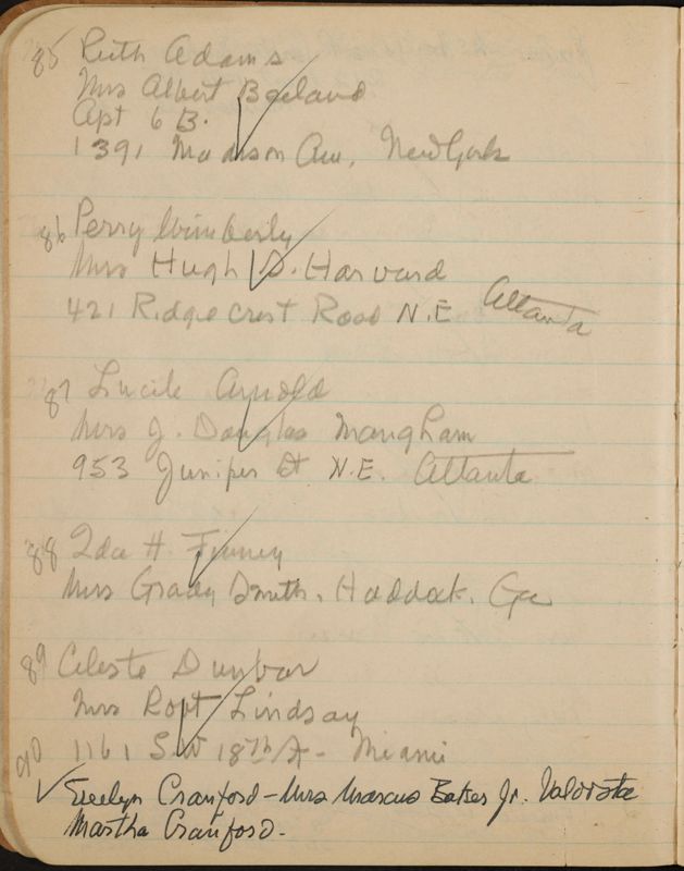 c. 1943 Philomathean Room Notebook Image