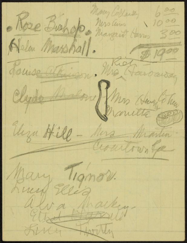 c. 1943 Philomathean Room Notebook Image