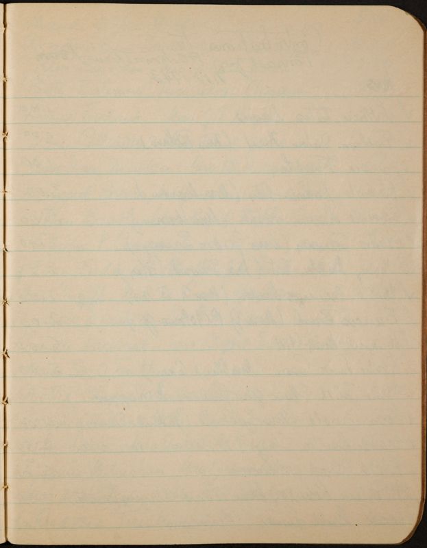 c. 1943 Philomathean Room Notebook Image