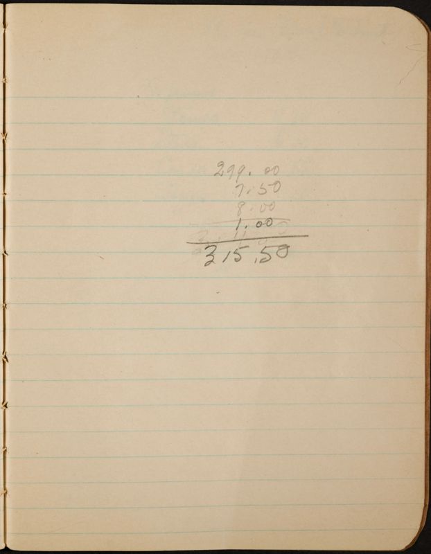 c. 1943 Philomathean Room Notebook Image