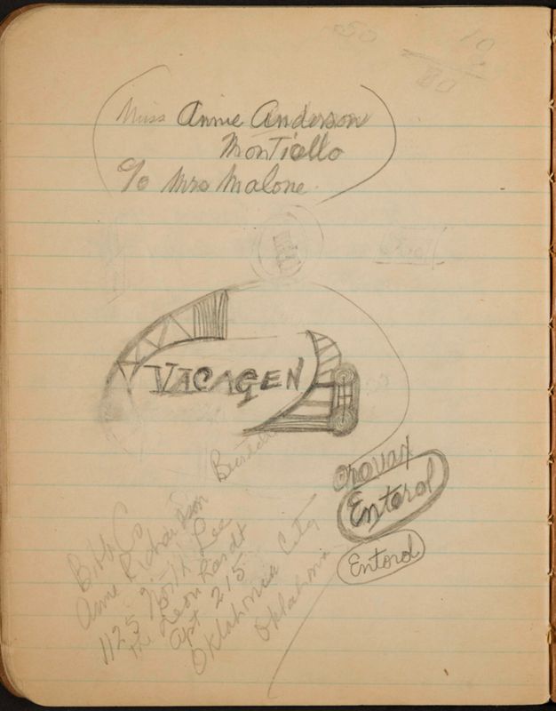 c. 1943 Philomathean Room Notebook Image