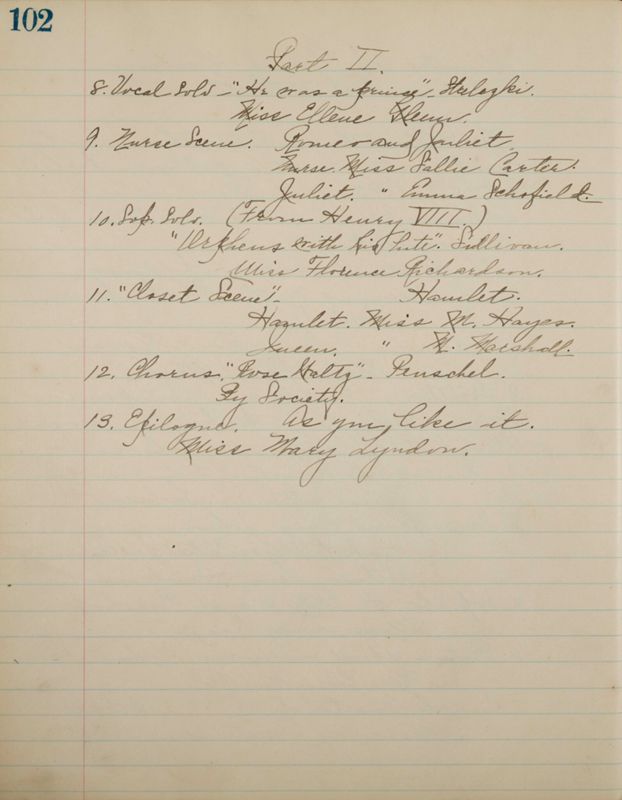 1952-1913 List of Members of the Philomathean Society and Minutes of the Philomathean Society Image