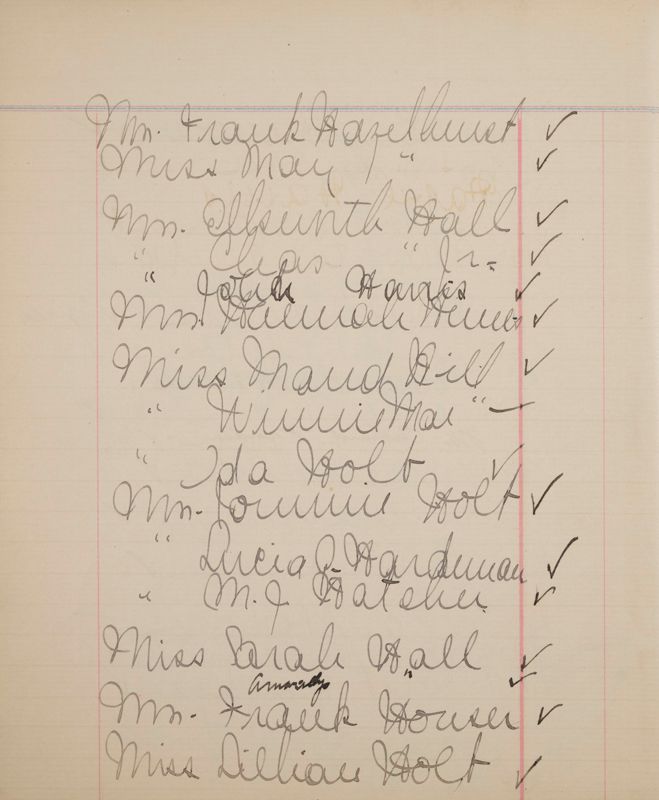 Phi Mu Alumnae Treasurer's Record Image