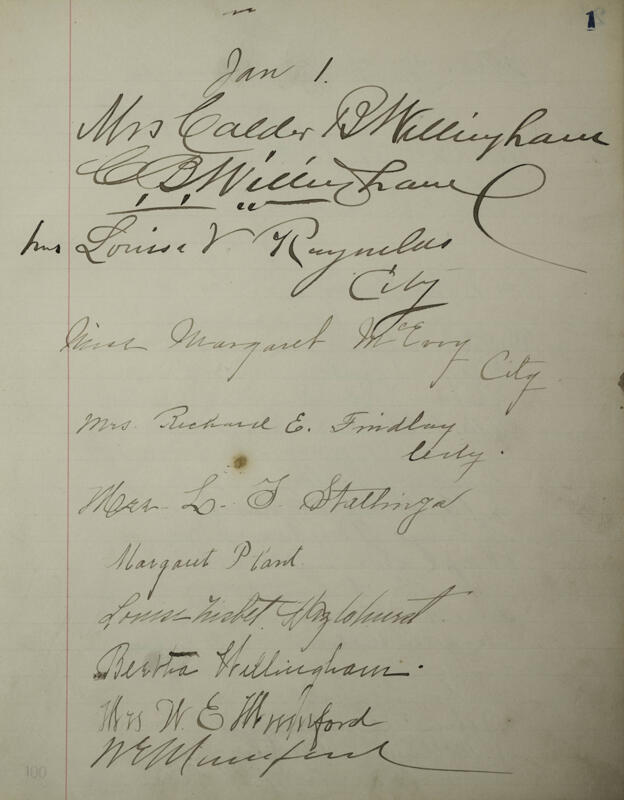 Philomathean Hall Register Book Image