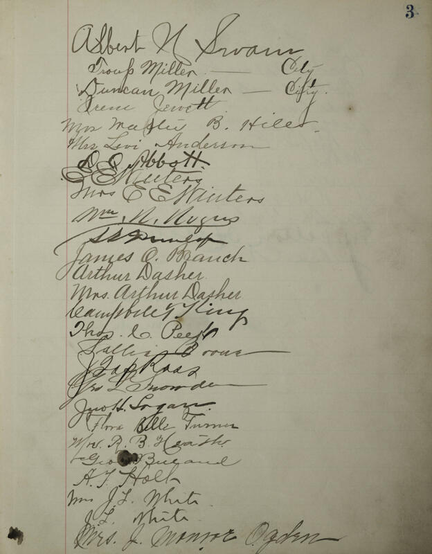 Philomathean Hall Register Book Image