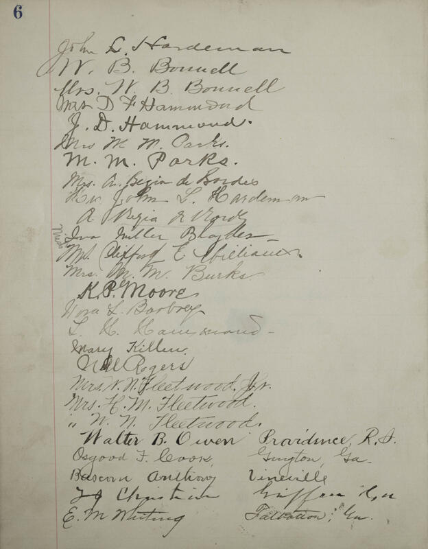 Philomathean Hall Register Book Image