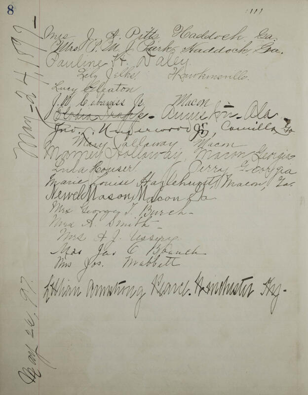 Philomathean Hall Register Book Image