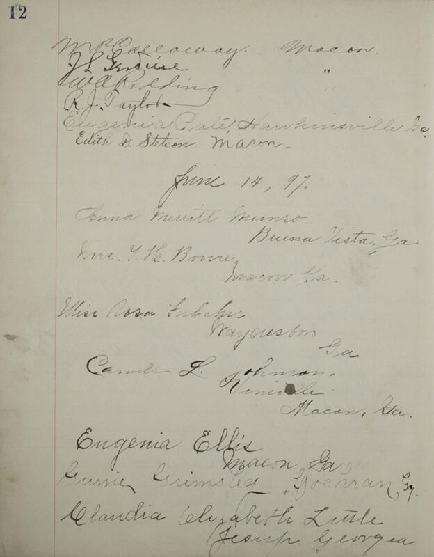 Philomathean Hall Register Book Image