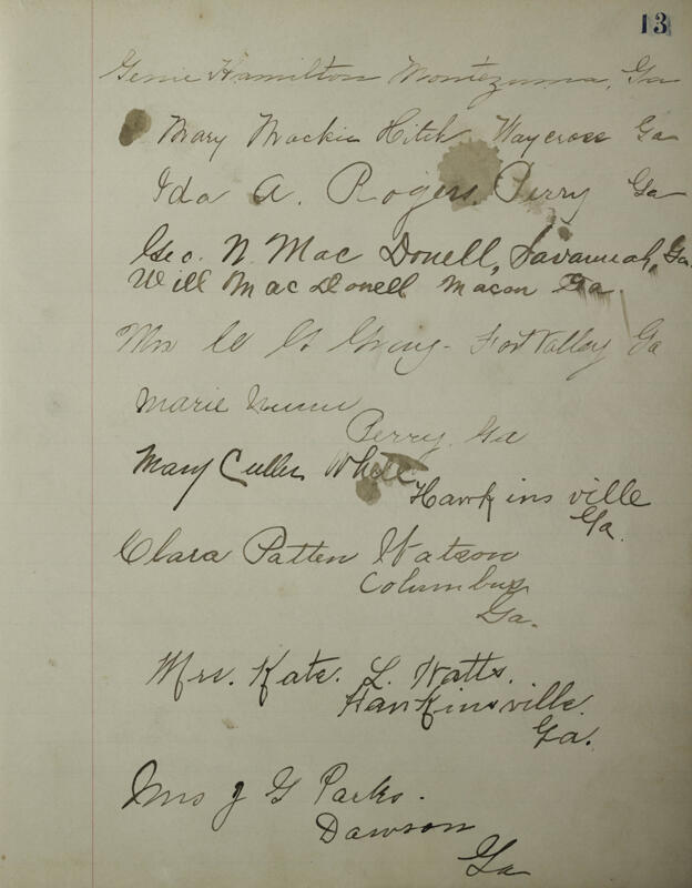 Philomathean Hall Register Book Image