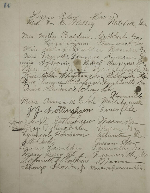 Philomathean Hall Register Book Image