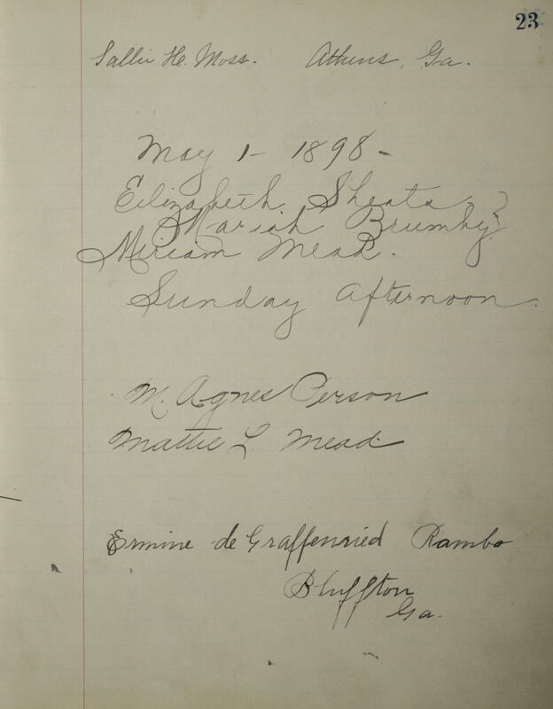 Philomathean Hall Register Book Image