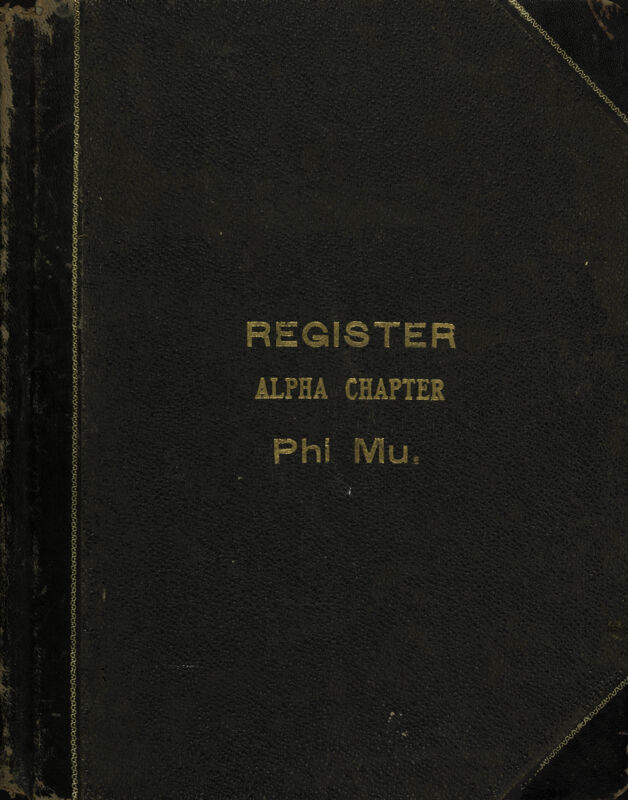 Register, Alpha Chapter, Phi Mu, c. 1918 (Image)