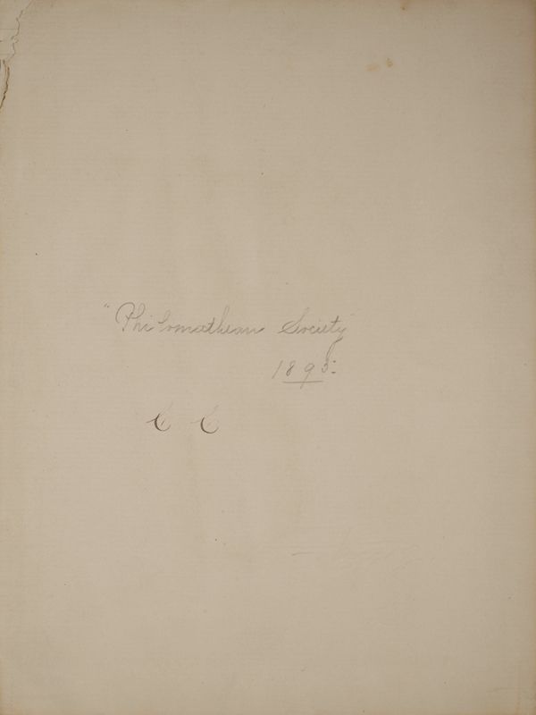 1896-1900 Librarian's Book of the Philomathean Society Wesleyan Image