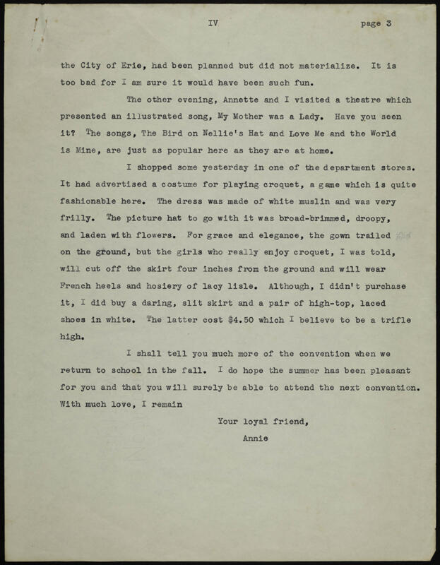 July 5 National Convention of 1919 Fictitious Letter Image