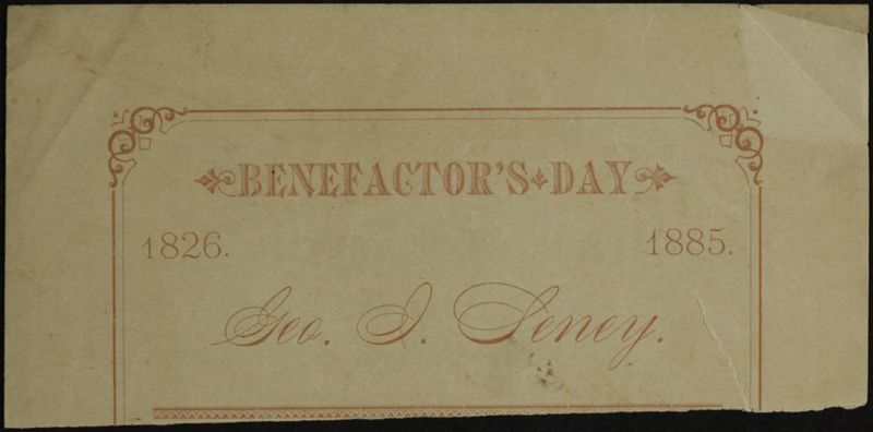 1885 Philomathean Society Benefactor's Day Program Image