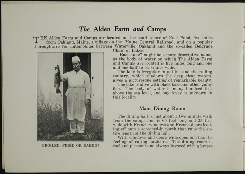 1924 Alden Farm and Camps Booklet Image