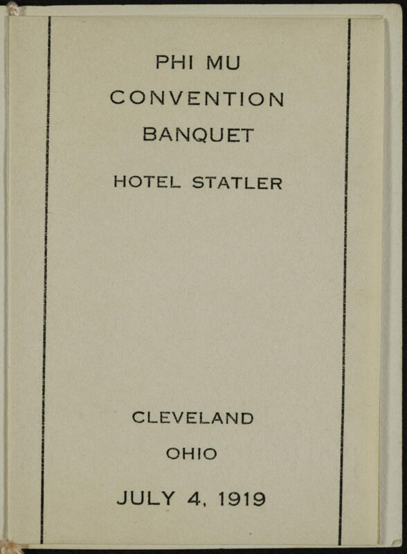 July 4 Phi Mu Convention Banquet Program Image