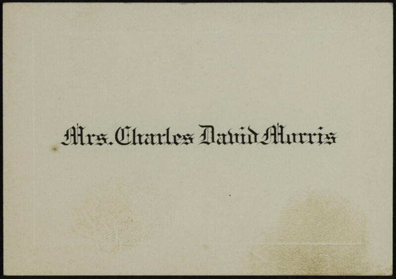 Mrs. Charles David Morris Place Card Image