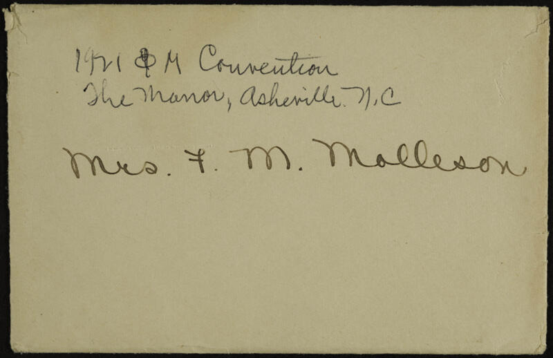 Invitation for Event at 1921 National Convention With Envelope Image