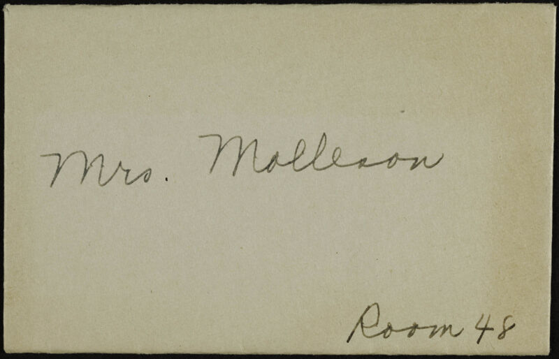 Welcome Card to Mrs. Molleson From Beta Kappa Image