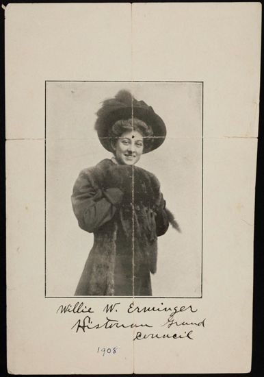 Willie W. Erminger, Historian Grand Council Magazine Clipping, 1908 (image)