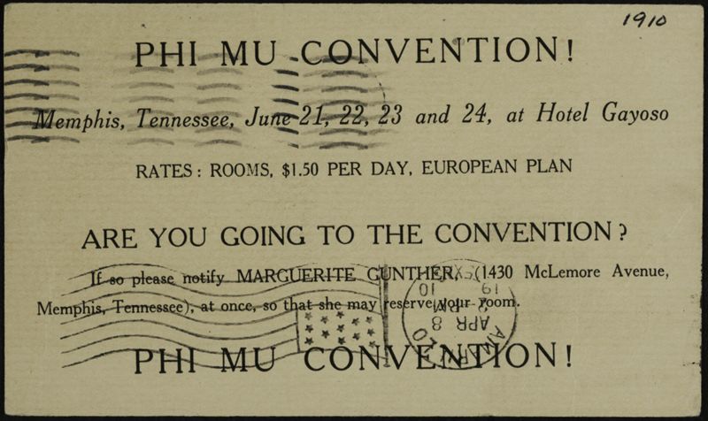 April 8 Phi Mu Convention Card Image