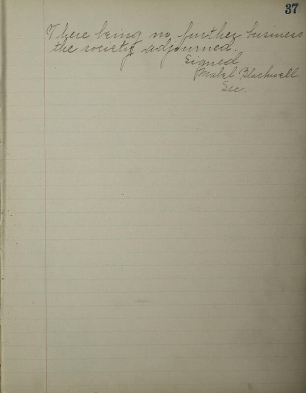 1898-1904 Philomathean Society Recording Secretary's Book Image