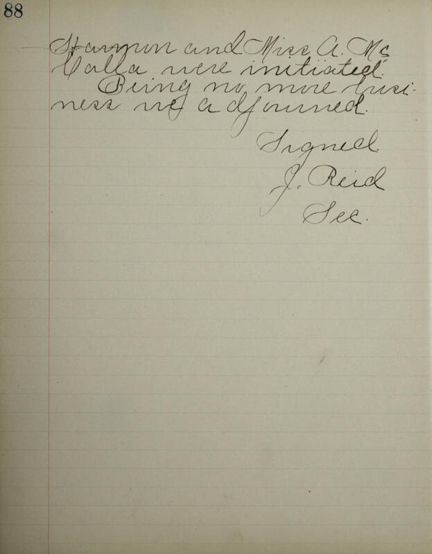 1898-1904 Philomathean Society Recording Secretary's Book Image