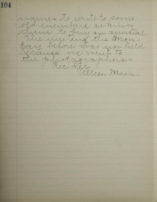 1898-1904 Philomathean Society Recording Secretary's Book Image