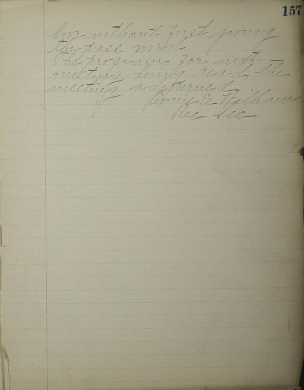 1898-1904 Philomathean Society Recording Secretary's Book Image