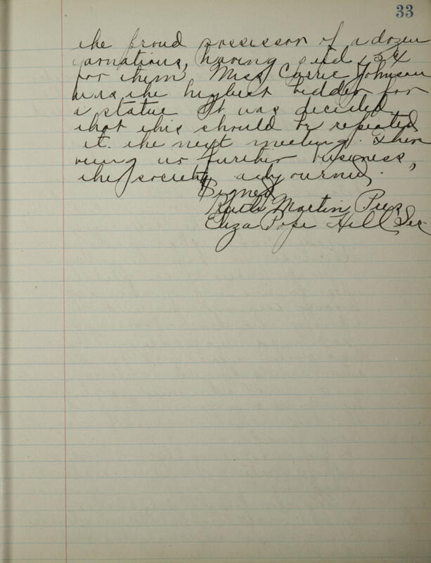 Phi Mu Sorority [sic] Recording Secretary's Book Image