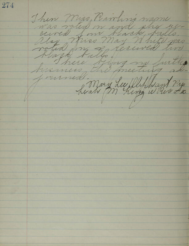 Phi Mu Sorority [sic] Recording Secretary's Book Image