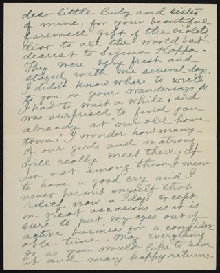 Frances Mann Hall to Lorah S. Monroe Letter