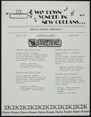 Greater New Orleans Alumnae Newsletter, Spring 1986