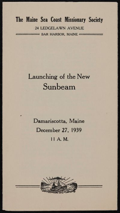 Launching of the New Sunbeam Program, December 27, 1939