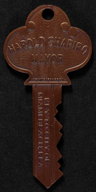 Key to the City of Miami Beach, 1954