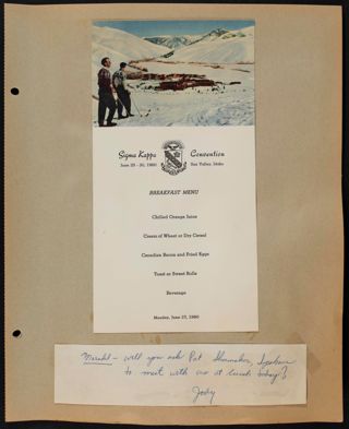 Maradel K. Krummel Sigma Kappa 60th National Convention Scrapbook, Page 18