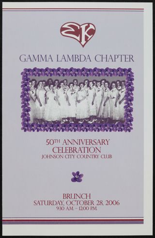 Gamma Lambda Chapter 50th Anniversary Celebration Program, October 28, 2006