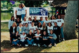 Epsilon Omega Chapter Members at Alzheimer's Disease Memory Walk Photograph, c. 2002