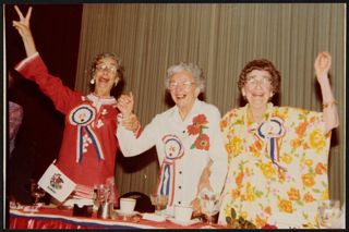 Wick, Baker and Greig at Confirmed Conventionite Banquet Photograph, June 27, 1980