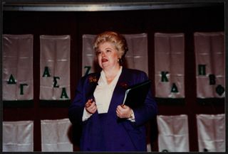 Sarah Weddington Speaking Photograph